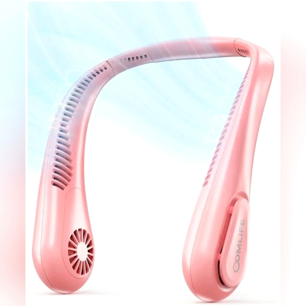 Bladeless Neck Fan, 5000mAh Rechargeable Battery Powered, 3 Speeds - Picture 2 of 8